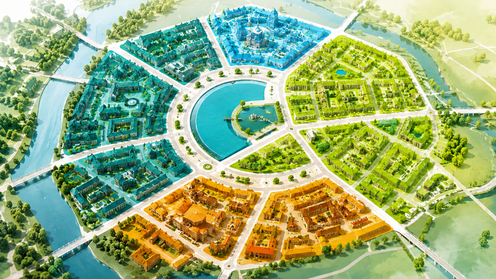 Clueva Town illustrated map